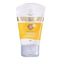 Protetor Solar Facial Antipoluição Australian Gold Gel Creme Toque Seco FPS30 50g