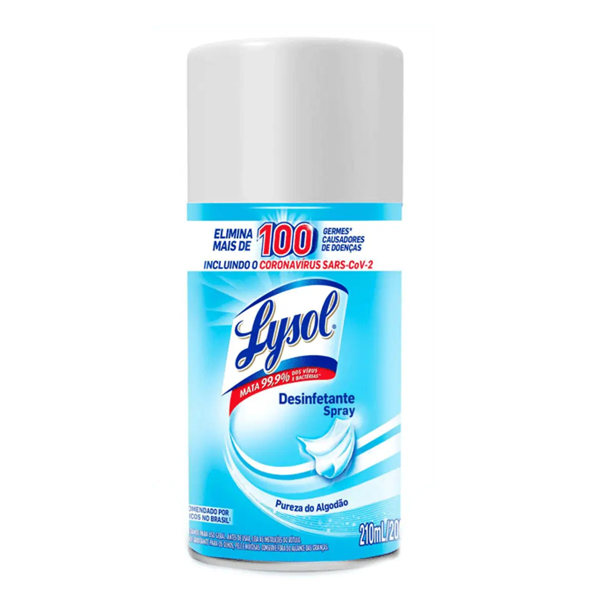 Desinfetante Lysol Pureza do Algodão Spray 210ml