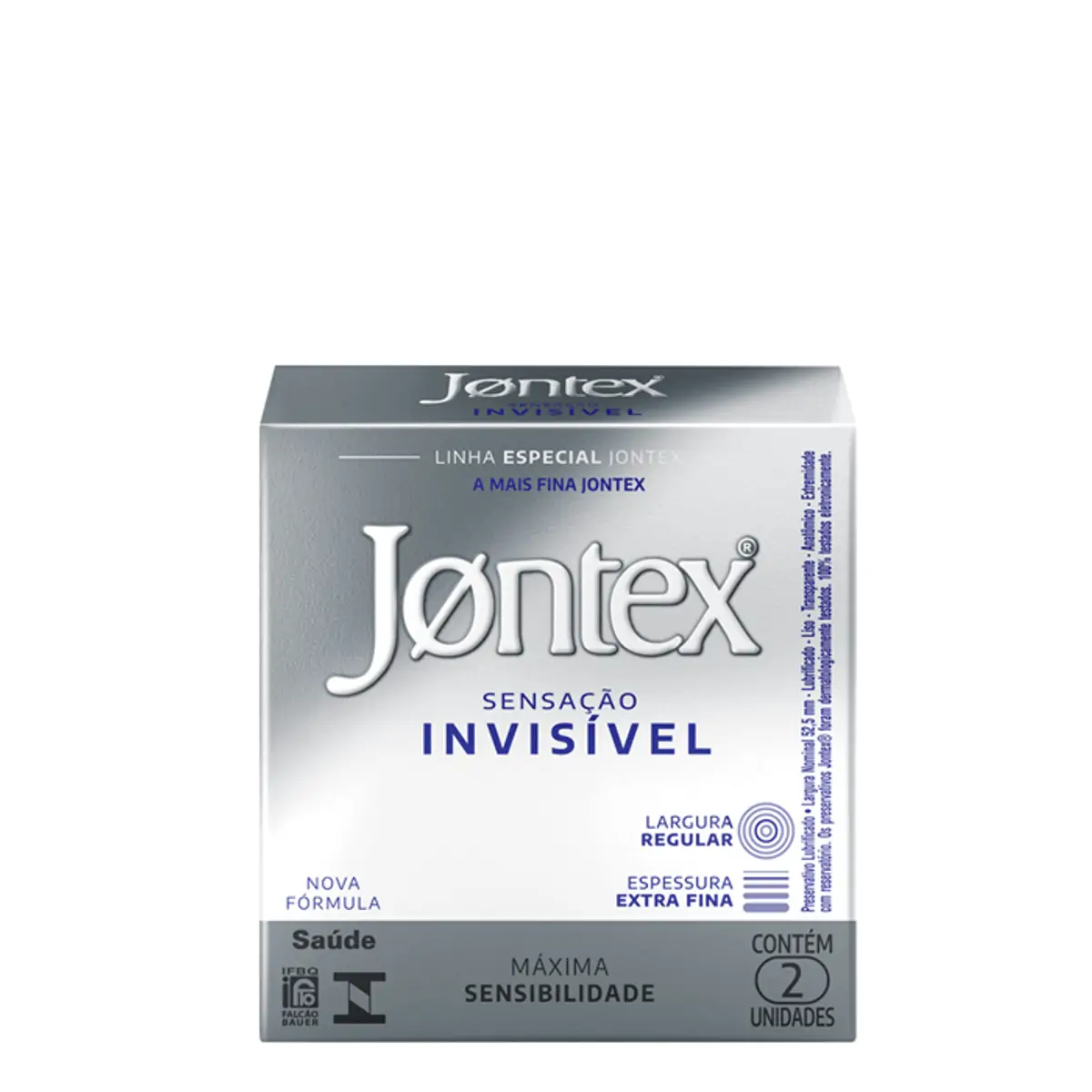 Preservativo Camisinha Masculina Jontex Sensação Invisível 2 Unidades