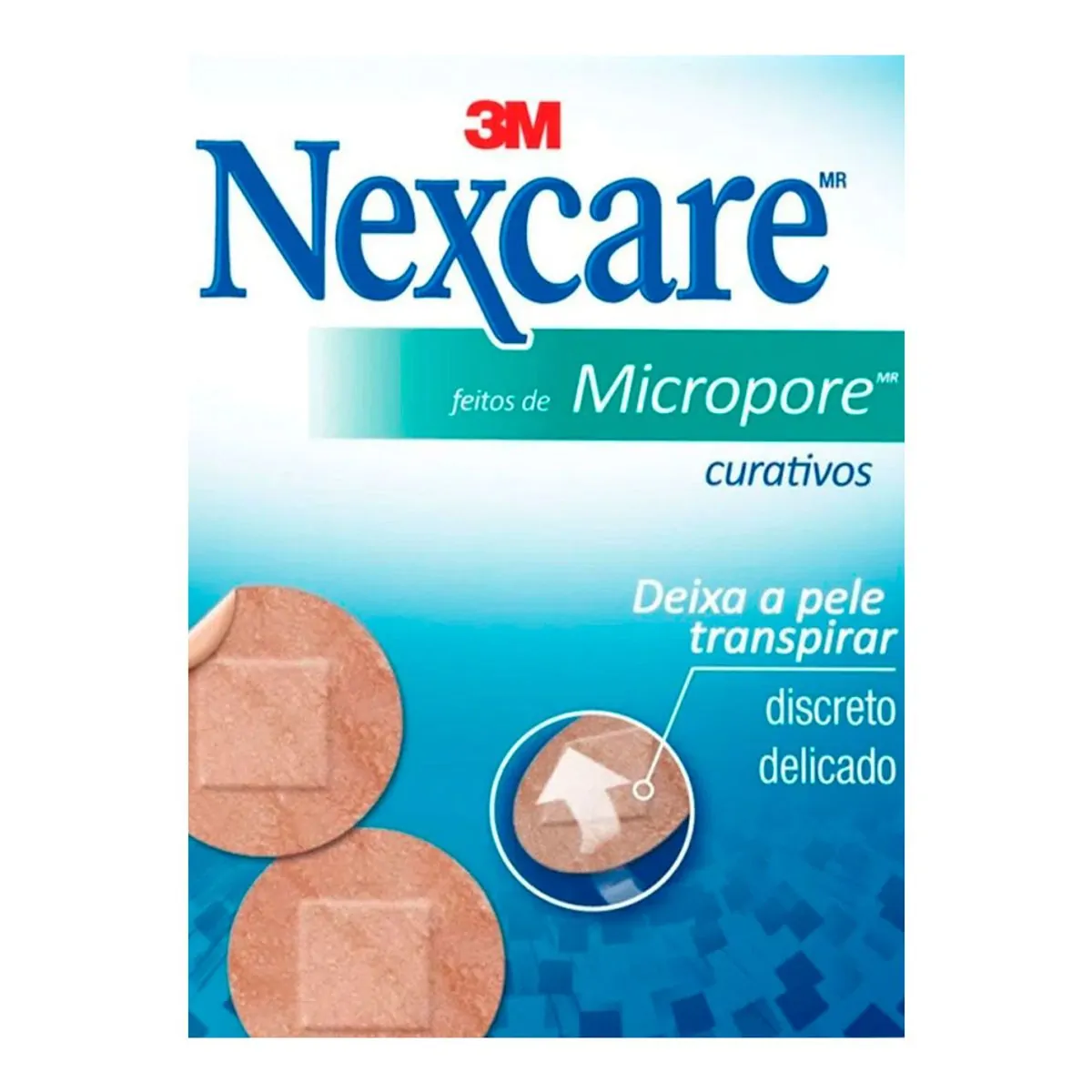 Curativo Nexcare Microporoso Redondo 3M 20 unidades