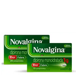 Analgésico e Antitérmico Novalgina 1g Dipirona Adulto 10 comprimidos