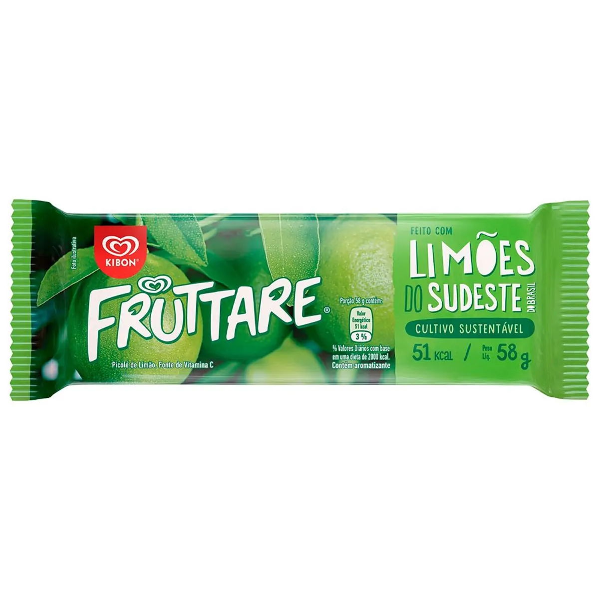 Sorvete Kibon Fruttare Palito Limão 58g
