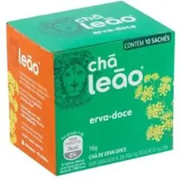 Chá sabor erva-doce caixa com 10 sachês - Leão