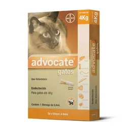 ADVOCATE GATOS -para gatos até 4kg - pipeta com 0,4ml - .