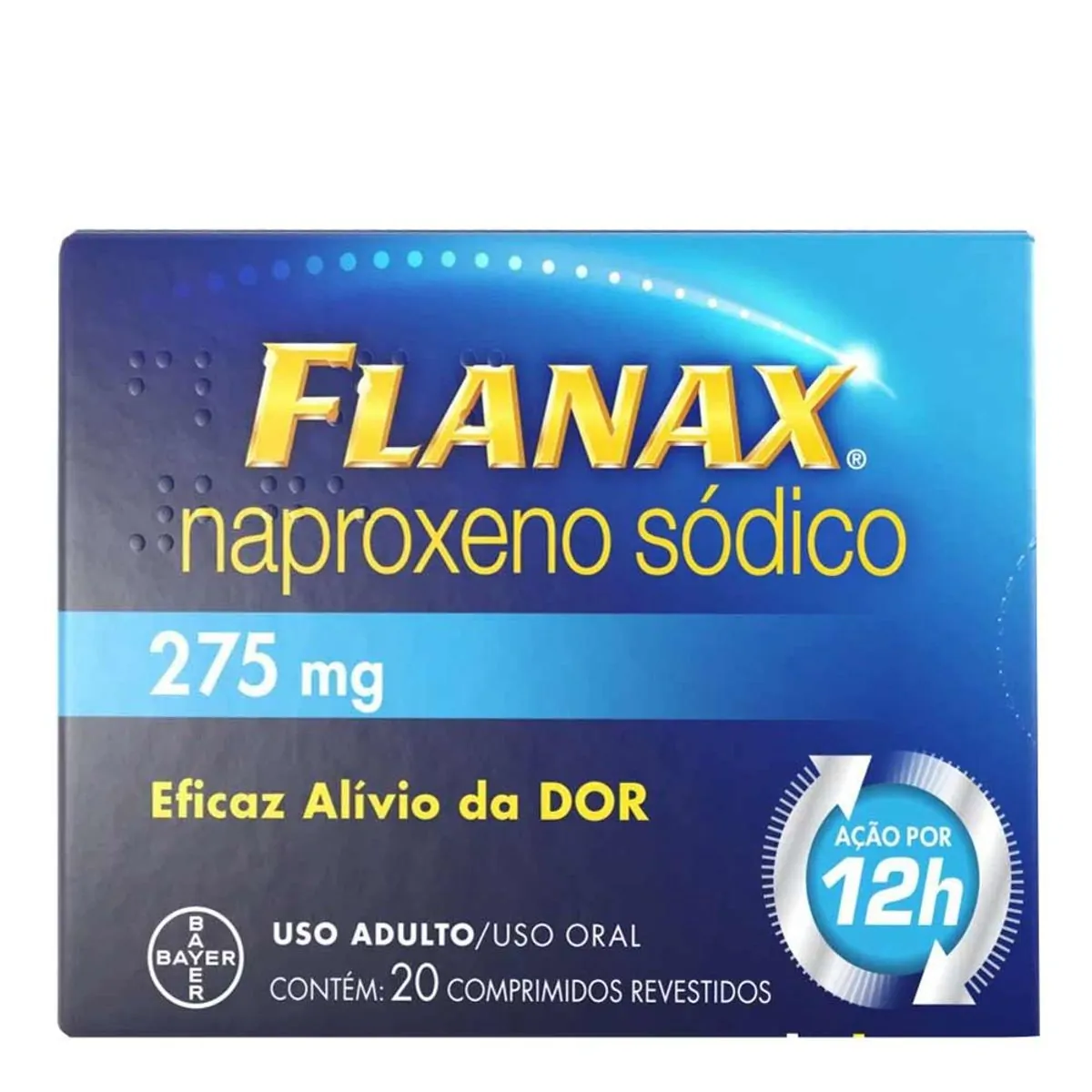 Analgésico, Anti-inflamatório e Antitérmico Flanax 275mg 20 Comprimidos