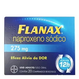 Analgésico, Anti-inflamatório e Antitérmico Flanax 275mg 20 Comprimidos