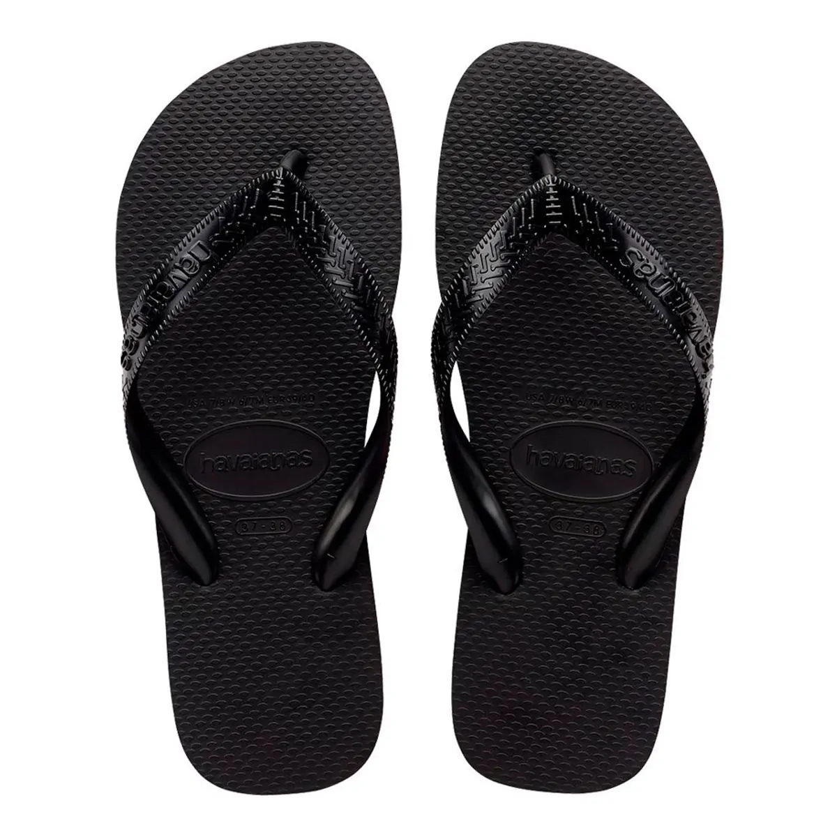 Sandália Havaianas Top Preto Tamanho 33/34 1 Par