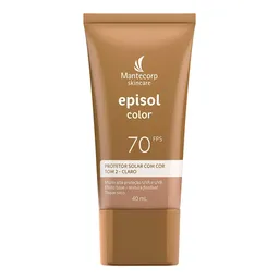 Protetor Solar Facial Episol FPS 70 Color Tom 2 Claro 40g