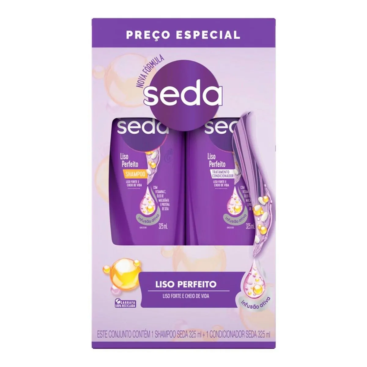 Shampoo + Condicionador Seda Liso Perfeito 325ml