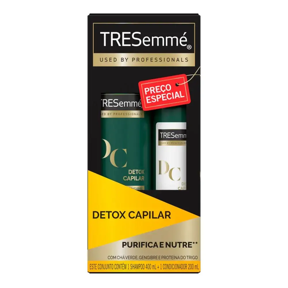 Shampoo e Condicionador Tresemmé Detox Capilar 400ml e 200ml