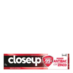 Pasta de Dente Closeup Proteção Antibácteriana Menta Intensa 85g