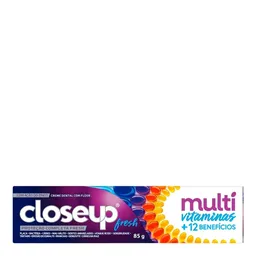 Creme Dental Close Up Fresh Multivitaminas + 12 Beneficios 85g