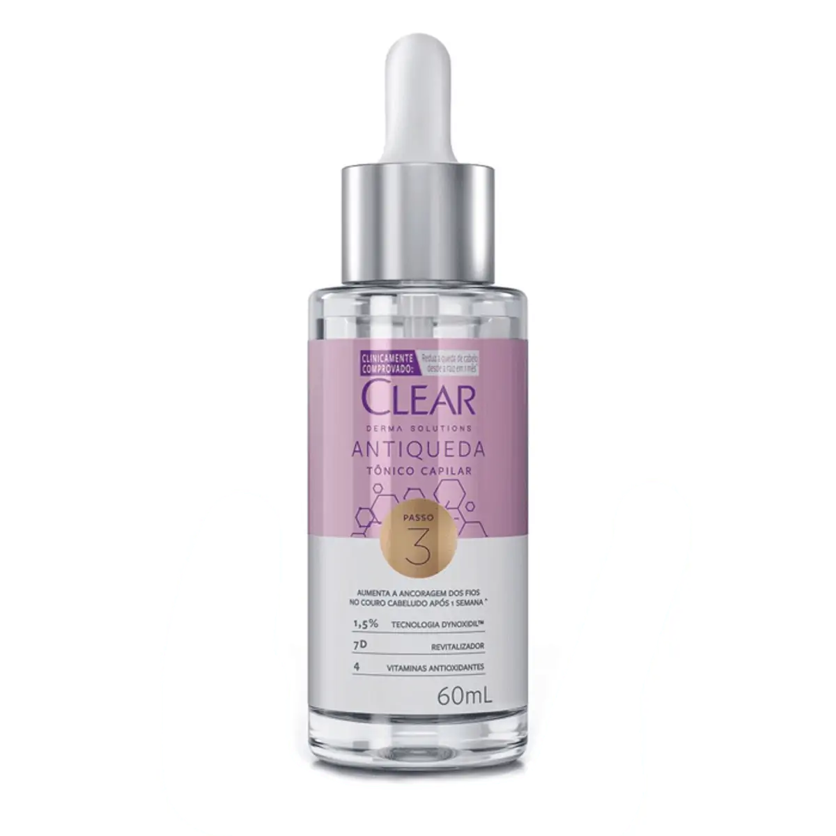 Tônico Capilar Clear Derma Solutions Antiqueda 60ml