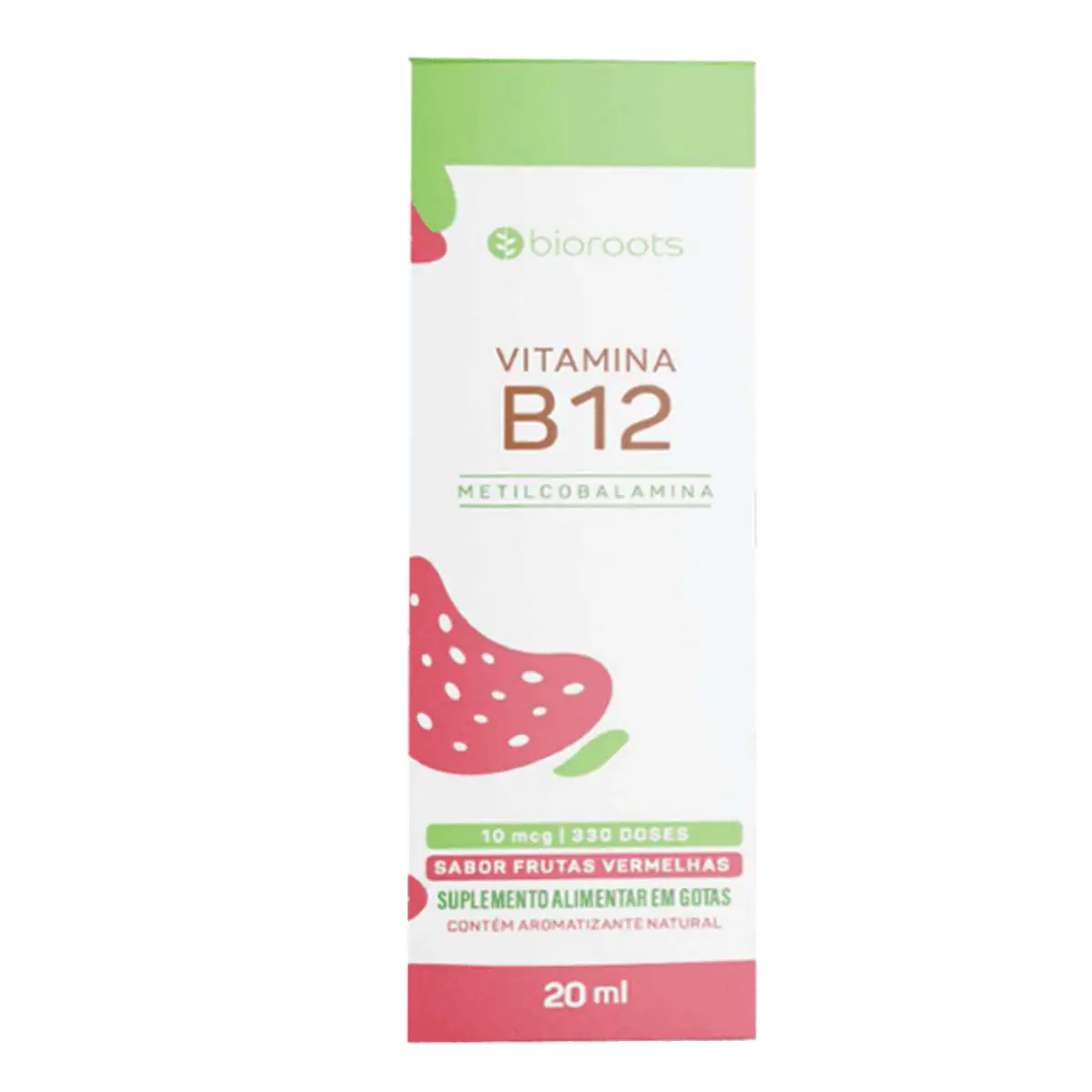 Vitamina B12 10mcg Bioroots Frutas Vermelhas 20ml Gotas