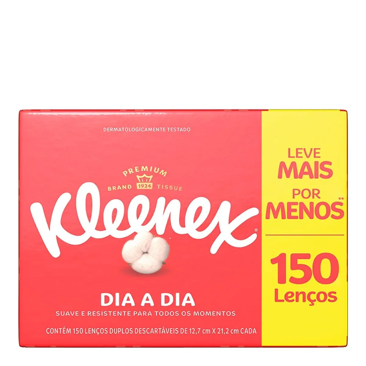 Lenço de Papel Kleenex Dia a Dia 150 Unidades