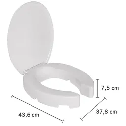 Assento Sanitário Elevado com Tampa Astra 7.5cm - und