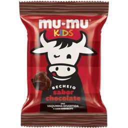 Chocolate ao leite com recheio sabor chocolate caixa com 24 unidades - Mu-Mu kids