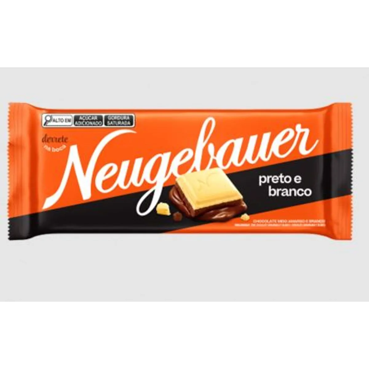Barra de chocolate preto e branco com 130g - Neugebauer