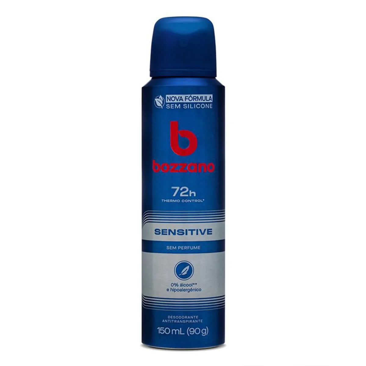 Desodorante Antitranspirante Aerossol Masculino Bozzano Sensitive Sem Perfume 150ml