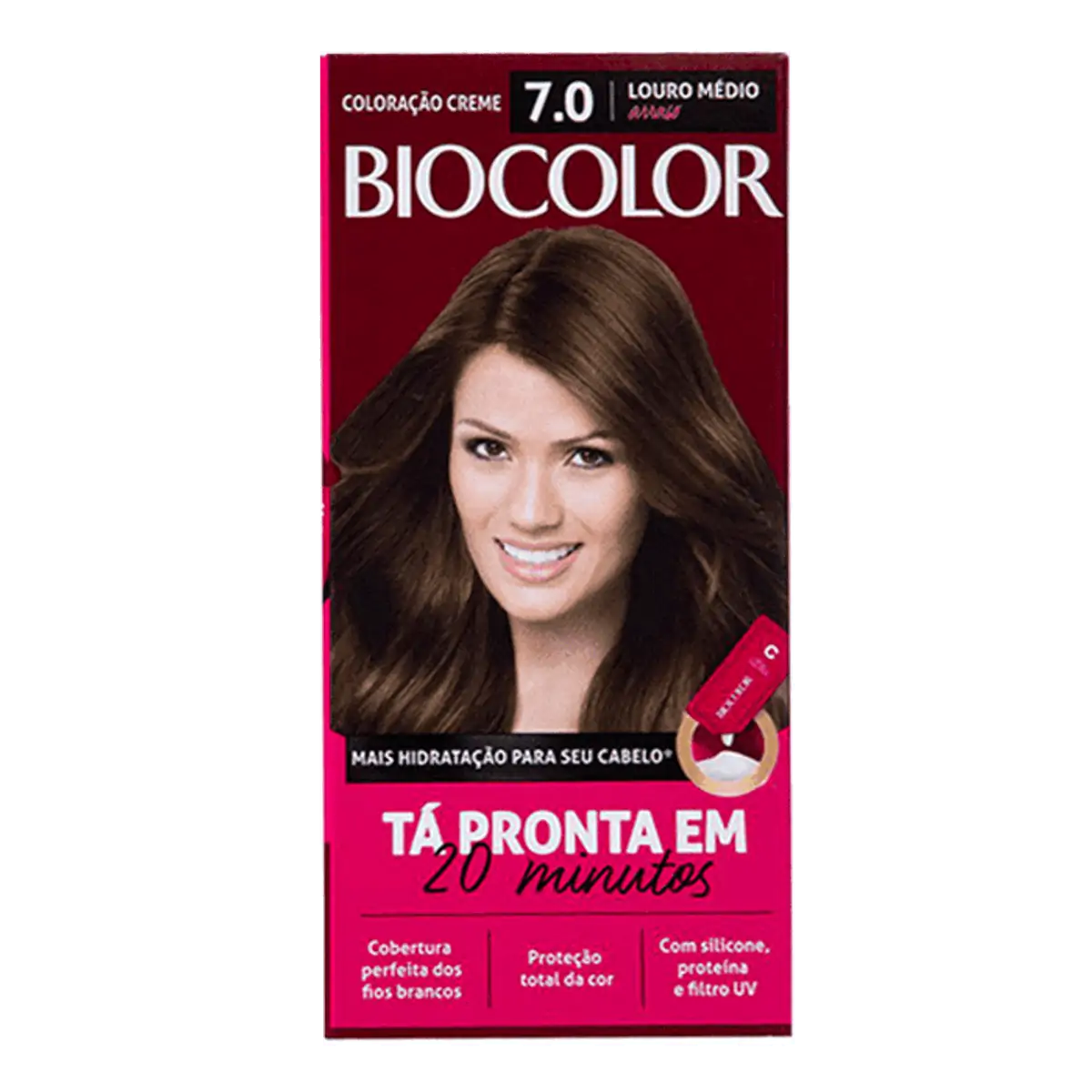 Tinta de Cabelo Biocolor 7.0 Louro Médio Arraso