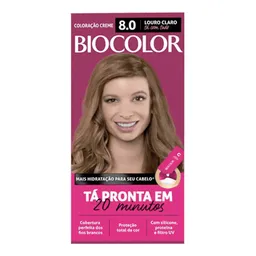 Tinta de Cabelo Biocolor 8.0 Louro Claro Tá com Tudo