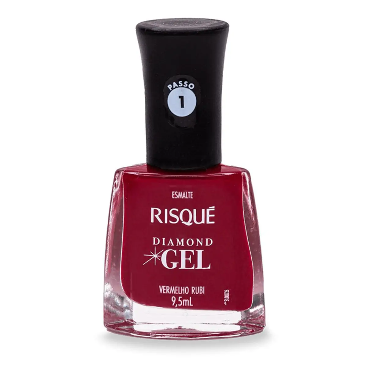 Esmalte Risqué Diamond Gel Vermelho Rubi 9,5ml