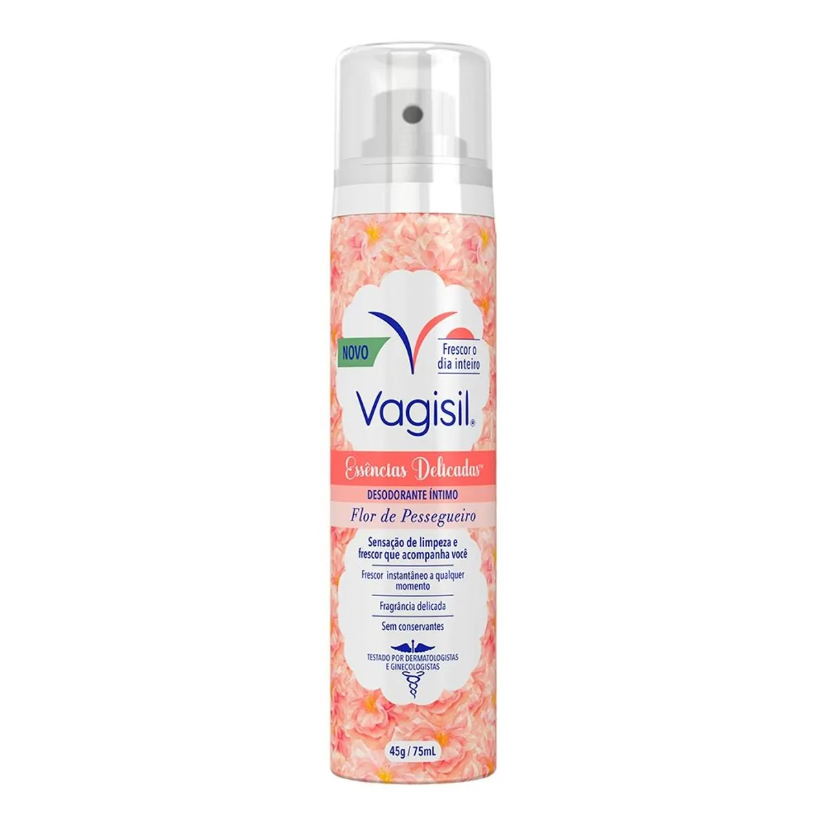 Desodorante Íntimo Vagisil Essências Delicadas Flor De Pessegueiro 75ml
