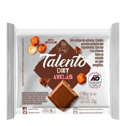 Chocolate GAROTO TALENTO Diet com Avelãs 25g