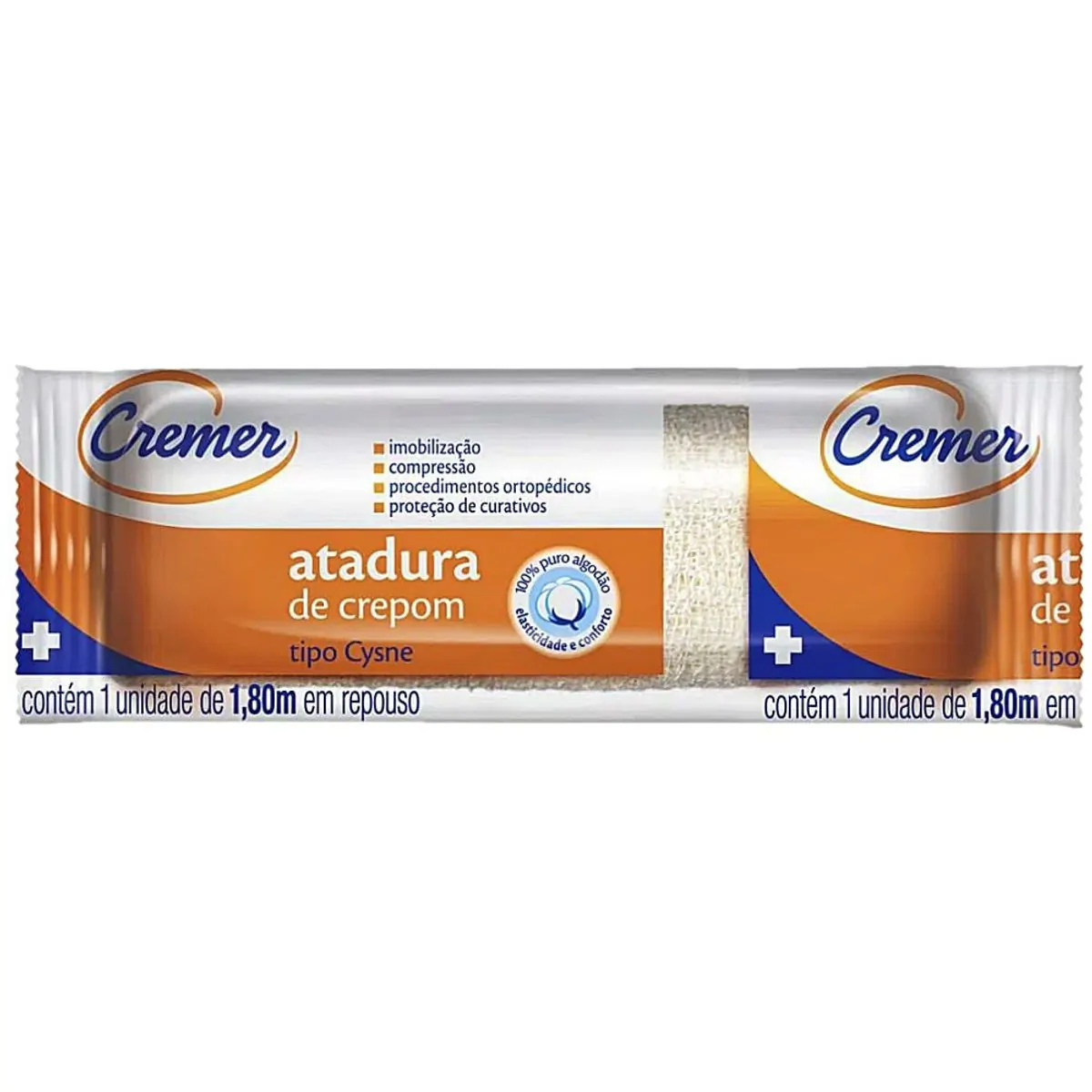 Atadura De Crepom Cremer Tipo Cysne 15Cm X 1,80M