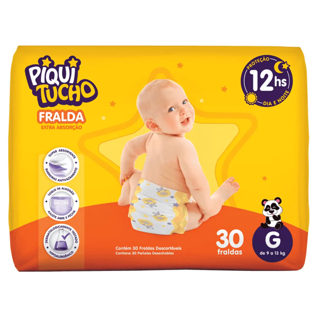 Fralda Piquitucho G 30 Unidades