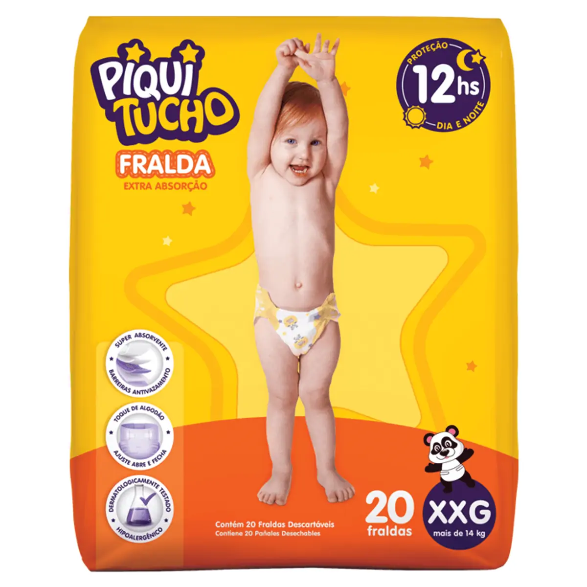 Fralda Piquitucho XXG 20 Unidades