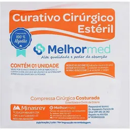 Compressa Cirúrgica Costurada Melhormed - 10X50Cm - Estéril