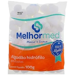 Algodão Hidrófilo Em Bolas - 100G