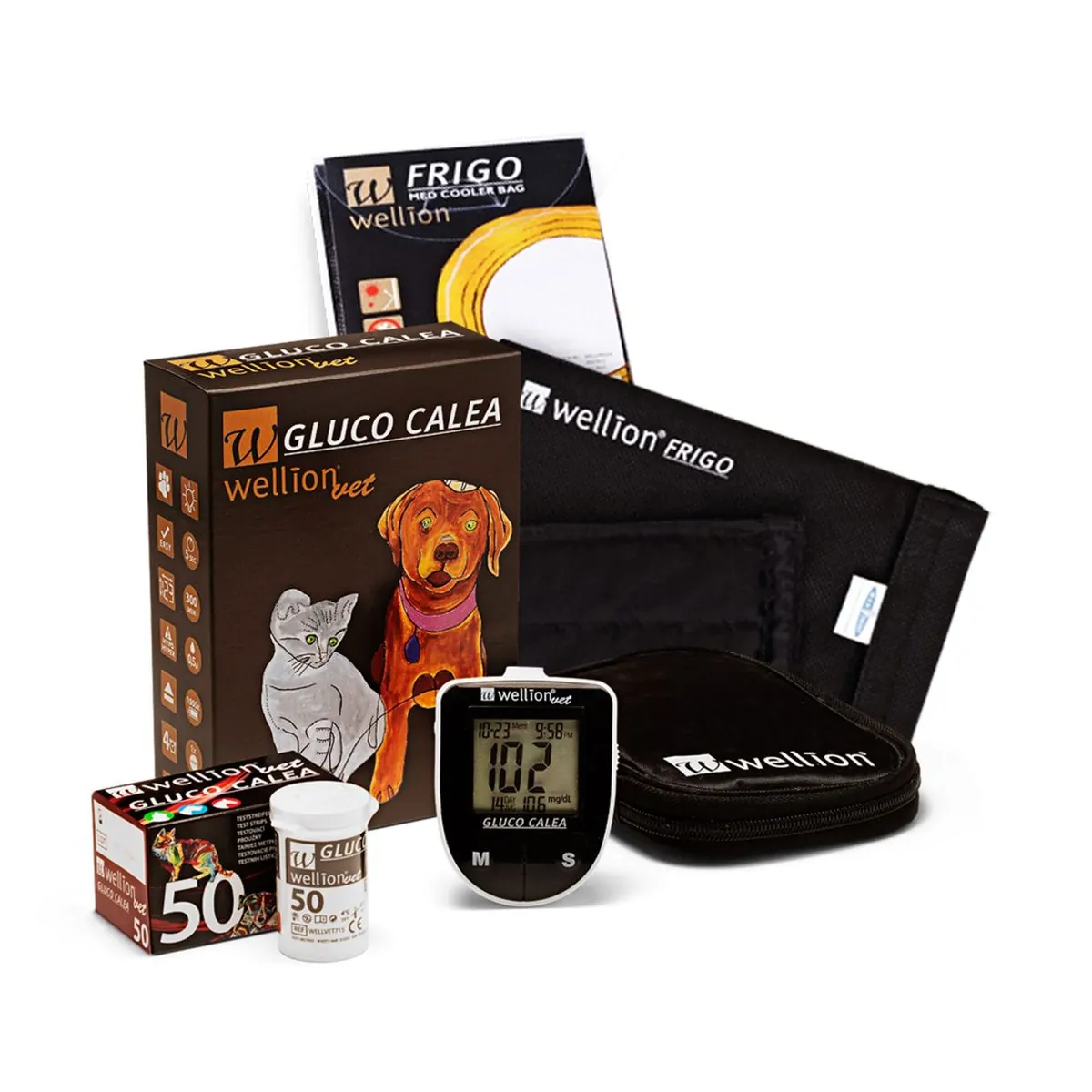 Monitor Gluco Calea +50 Tiras Gluco Calea +Bolsa Refrigerada