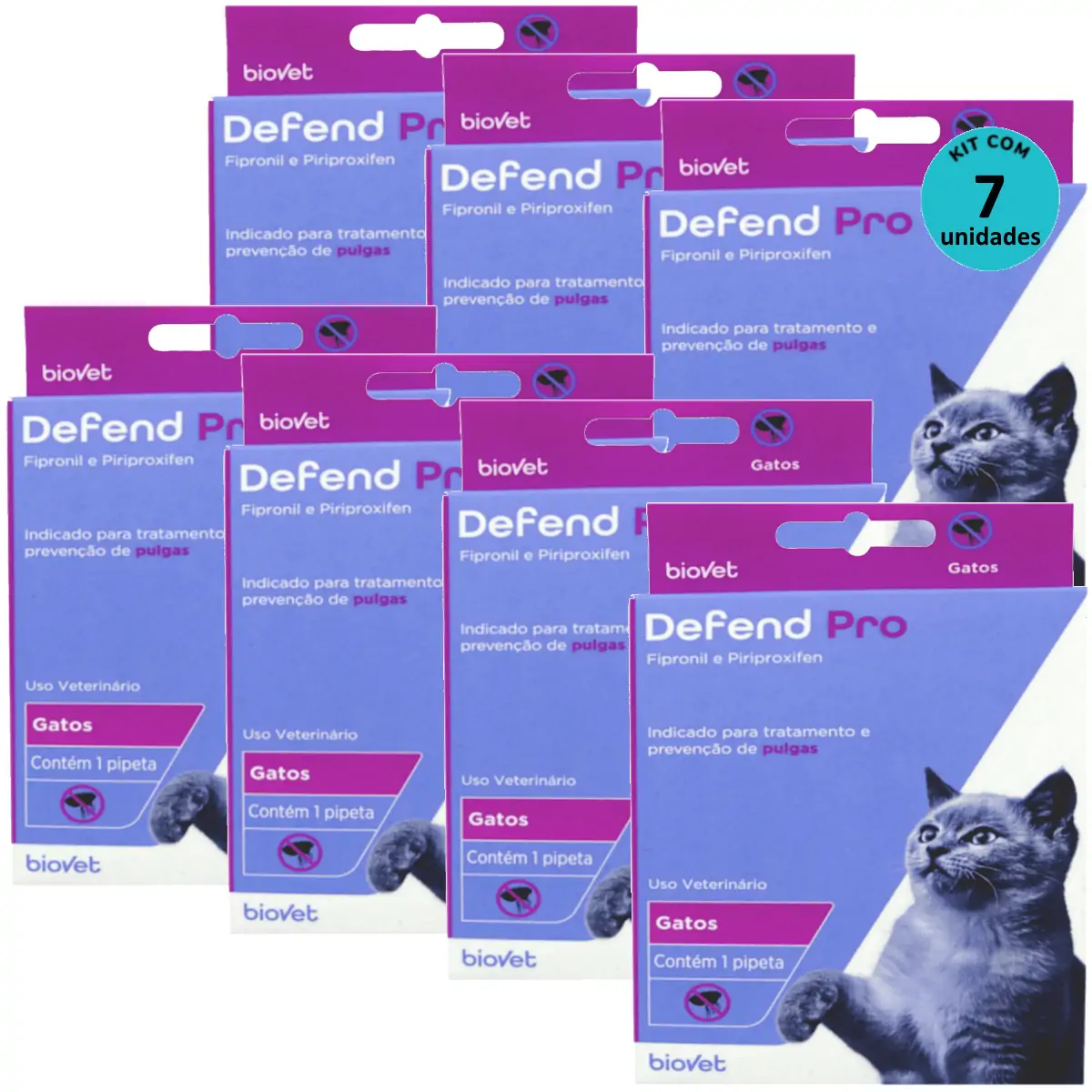 Defend Pro Gatos - Biovet Kit Com 7