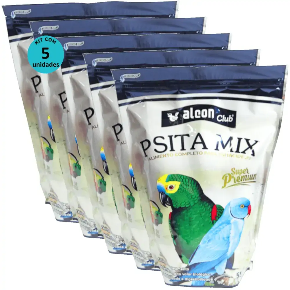 Alcon Club Psita Mix 550g Super Premium Para Psitacídeos Kit Com 5