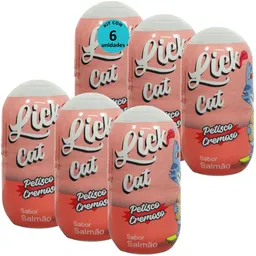 Hana Lick Cat Sabor Salmão 40g Petisco Cremoso Para Gatos Kit 6 un
