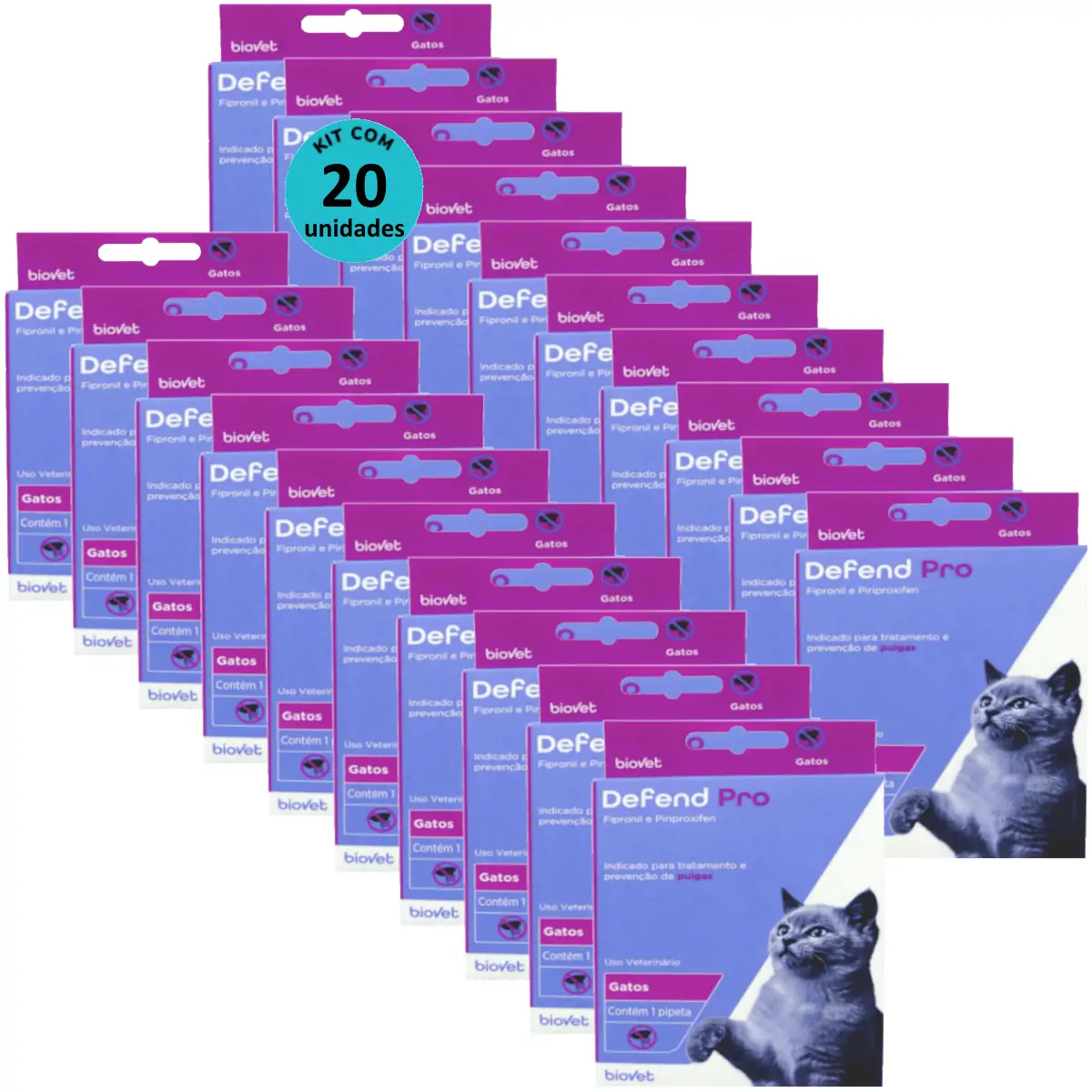 Defend Pro Gatos Biovet Kit Com 20