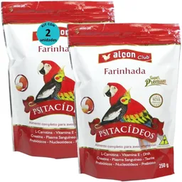 ALCON CLUB FARINHADA PSITACÍDEOS 250G SUPER PREMIUM KIT COM 2