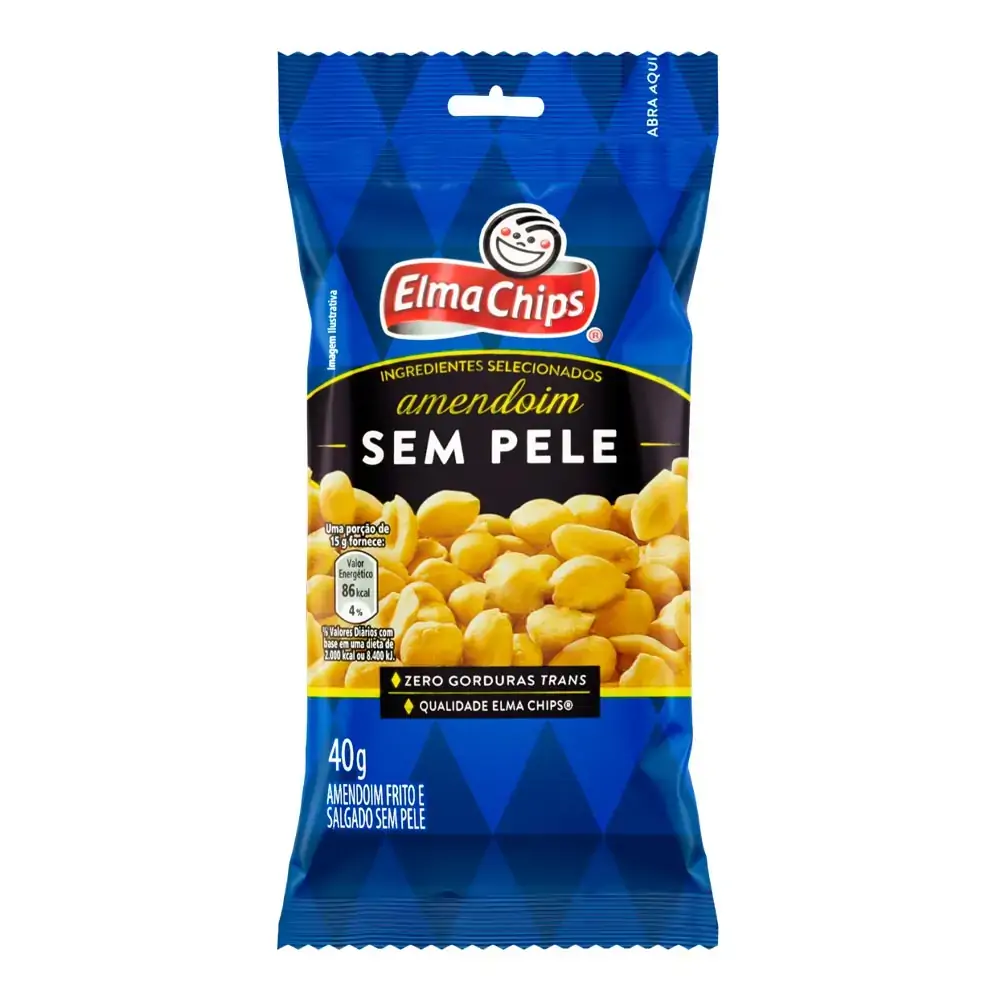 Amendoim Elma Chips Sem Pele 40g
