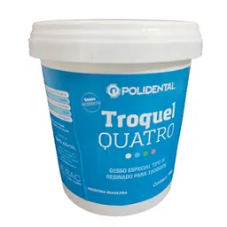 Gesso Troquel Quatro Especial Tipo IV 1kg - Polidental - Rosa (Cód. 26.9423)