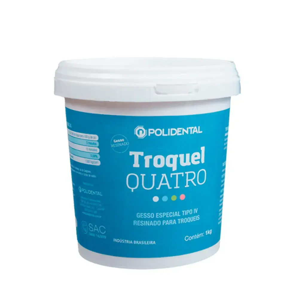 Gesso Especial Troquel Tipo IV 1Kg Verde - Polidental - 26.9422
