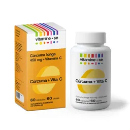 Cúrcuma + Vitamina C Vitamine-se - 60 Cápsulas
