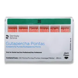 Cone de Guta Iso Cal - Dentsply Sirona - Cone de Guta Iso Cal nº 35 com 120 - Dentsply Sirona