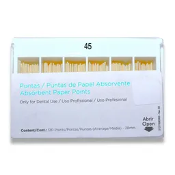 Cone de Papel Iso 28mm com 120 - Dentsply Sirona - Cone de Papel Iso 45 28mm - Dentsply Sirona