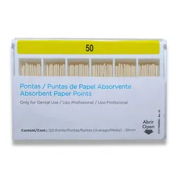 Cone de Papel Iso 28mm com 120 - Dentsply Sirona - Cone de Papel Iso 50 28mm - Dentsply Sirona