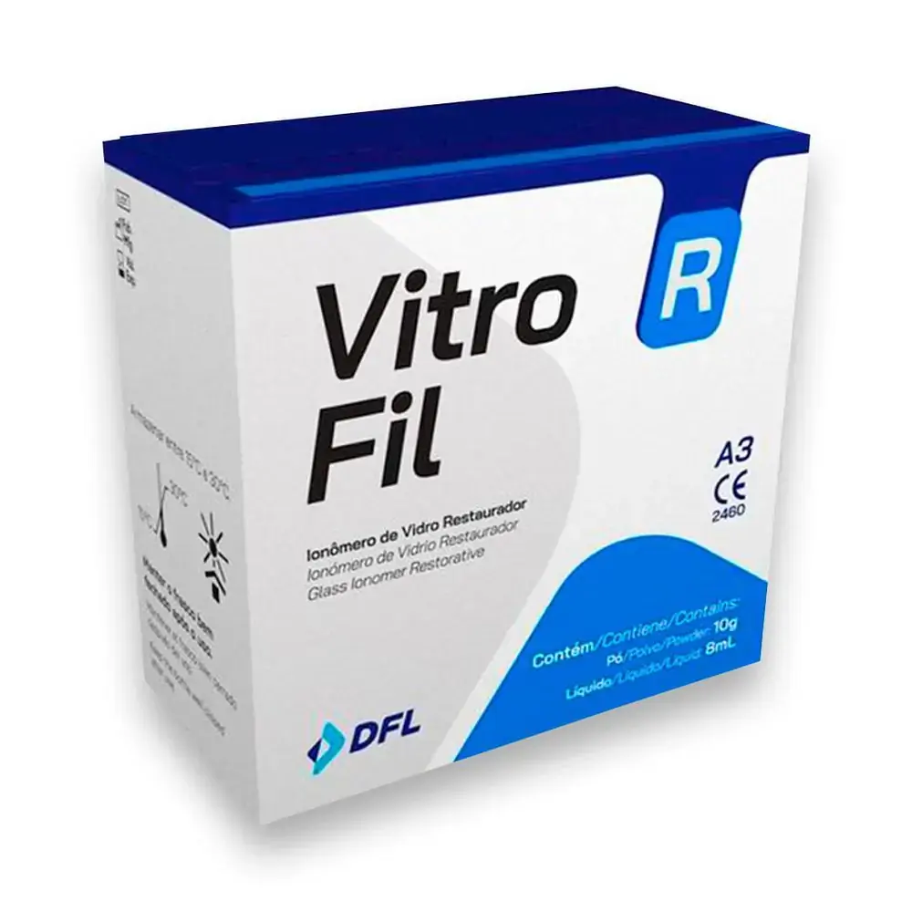 Ionômero De Vidro Restaurador Kit Vitro Fil R A3 10gx8ml - Nova Dfl