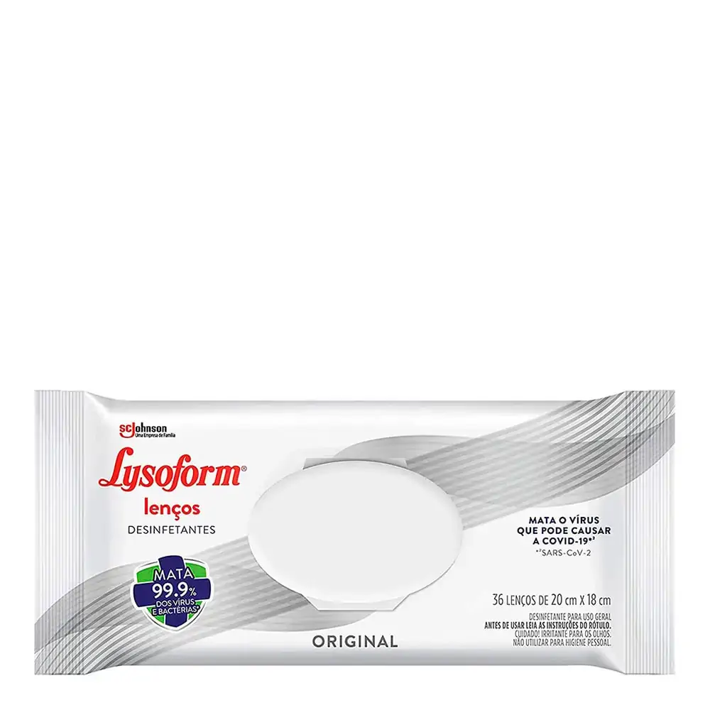 Lenço Umedecido Lysoform Desinfetante Original 36 Unidades