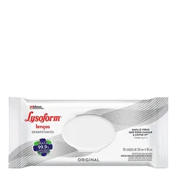 Lenço Umedecido Lysoform Desinfetante Original 36 Unidades