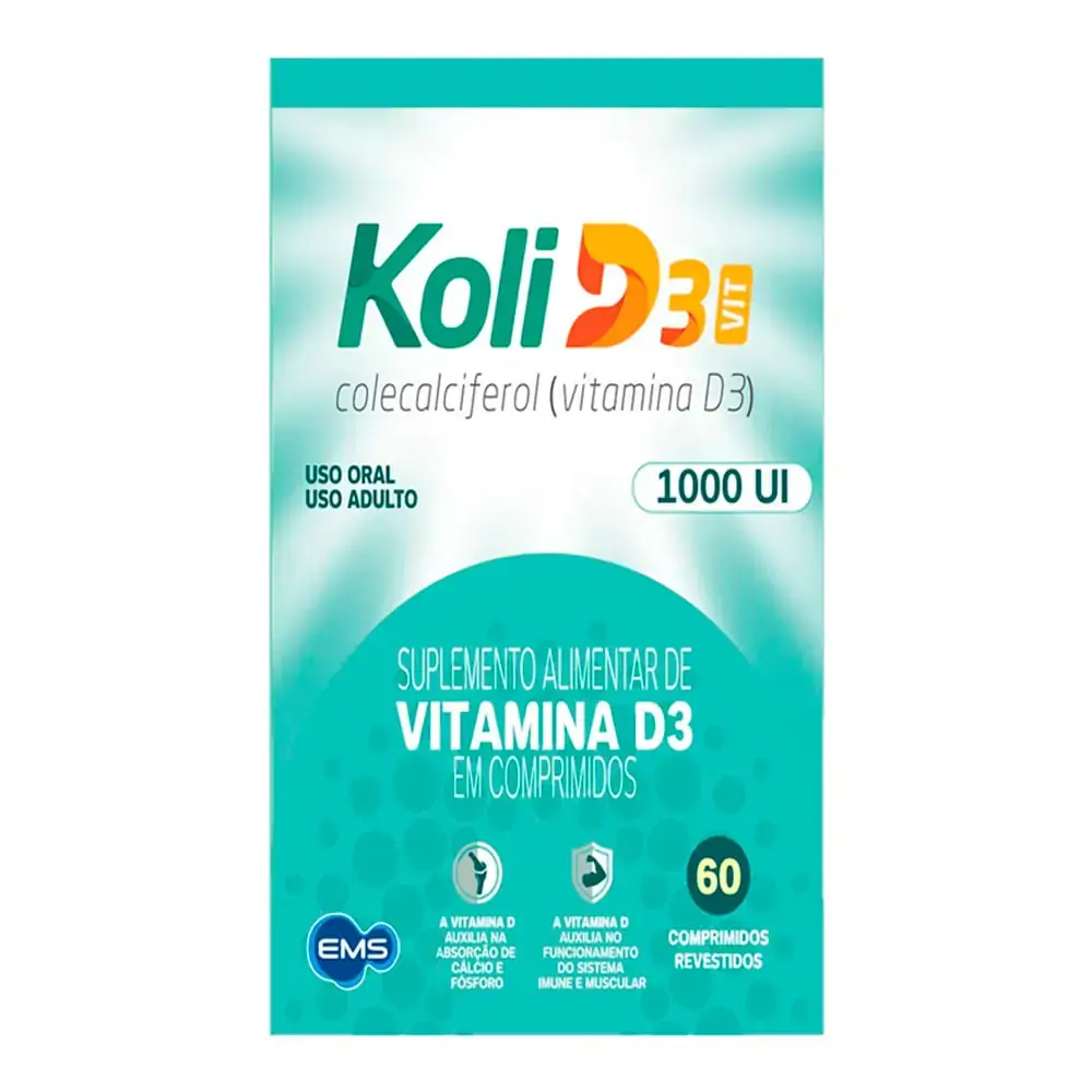Suplemento Vitamínico Koli D3 VIT 1.000UI EMS 60 Comprimidos